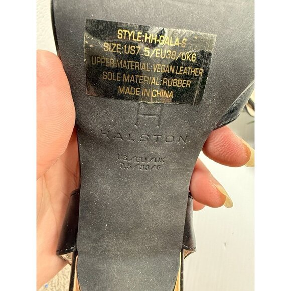 Halston Women's Black Classic Slingback Gala Pumps Pointed Toe Heels Size 7.5 - Picture 10 of 10